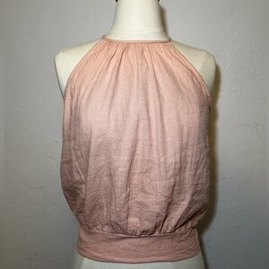 Elegant Peach Halter Tank Top